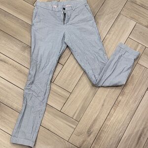 Brooks Brothers Blue and White Striped Chinos